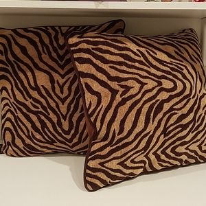 Pier 1 Animal Print Accent Pillows Set of Two
